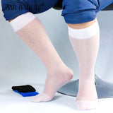 3Pairs Pack Men's Super Thin See-Through Sheer Silky OTC Dress Socks 0022N