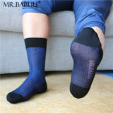 4Pairs Pack Mens striped thin cotton sheer fashion dress socks 0051