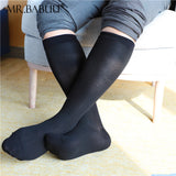 3Pairs Pack Mens Net Mesh Thin Cotton Spandex Over The Calf Long Formal Suit Dress Socks 0073