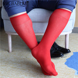 5Pairs Pack Men's Sheer OTC Striped Dress Business Thin Suit Socks 0025