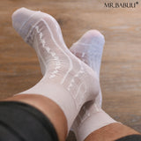 4PAIRS PACK MENS WHITE VINTAGE OLD FASHION SHEER DRESS SUIT ANKLE SOCKS 0133