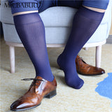 5Pairs Pack Men's Sheer OTC Striped Dress Business Thin Suit Socks 0025