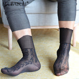 9Pairs Pack Various Colors Mens Classic Vintage Pattern Casual Sheer Socks 0124