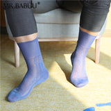 9Pairs Pack Various Colors Mens Classic Vintage Pattern Casual Sheer Socks 0124