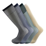 5Pairs Men's Super Thin Transparent Navy Silky OTC Dress Sheer Socks 0022