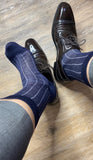 7days used pr-owned men's thin navy cotton socks