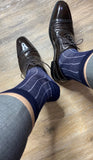 7days used pr-owned men's thin navy cotton socks