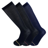 3Pairs Pack Mens Circled Toe Thin Sheer Cotton Over The Calf Suit Dress Socks 0072