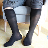 3Pairs Pack Mens Net Mesh Thin Cotton Spandex Over The Calf Long Formal Suit Dress Socks 0073