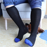 3Pairs Pack Mens Striped Colored Toe Thin Sheer Cotton Over The Calf Dress Socks 0071