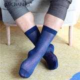 4Pairs Pack Men's Argyle Short Silk Sheer Suit Men's Nylon Dress Socks 0039