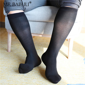 3Pairs Pack Mens Net Mesh Thin Cotton Spandex Over The Calf Long Formal Suit Dress Socks 0073