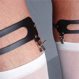 Men's PU leather socks garters Suspenders belt easy wear