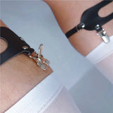 Men's PU leather socks garters Suspenders belt easy wear