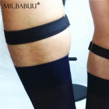 Men's Sexy Black Socks Garters Suspenders Belt For Thin Silk Sheer Socks