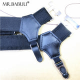 Men's Sexy Black Socks Garters Suspenders Belt For Thin Silk Sheer Socks