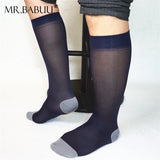 2Pairs Pack Men's Solid Color OTC TNT Dress Sheer Formal Socks 0020