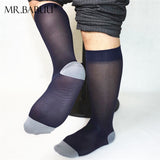 2Pairs Pack Men's Solid Color OTC TNT Dress Sheer Formal Socks 0020